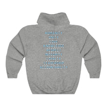 Load image into Gallery viewer, Hulkrilla&#39;s Baby Blue and White Unisex Heavy Blend™ Hooded Sweatshirt
