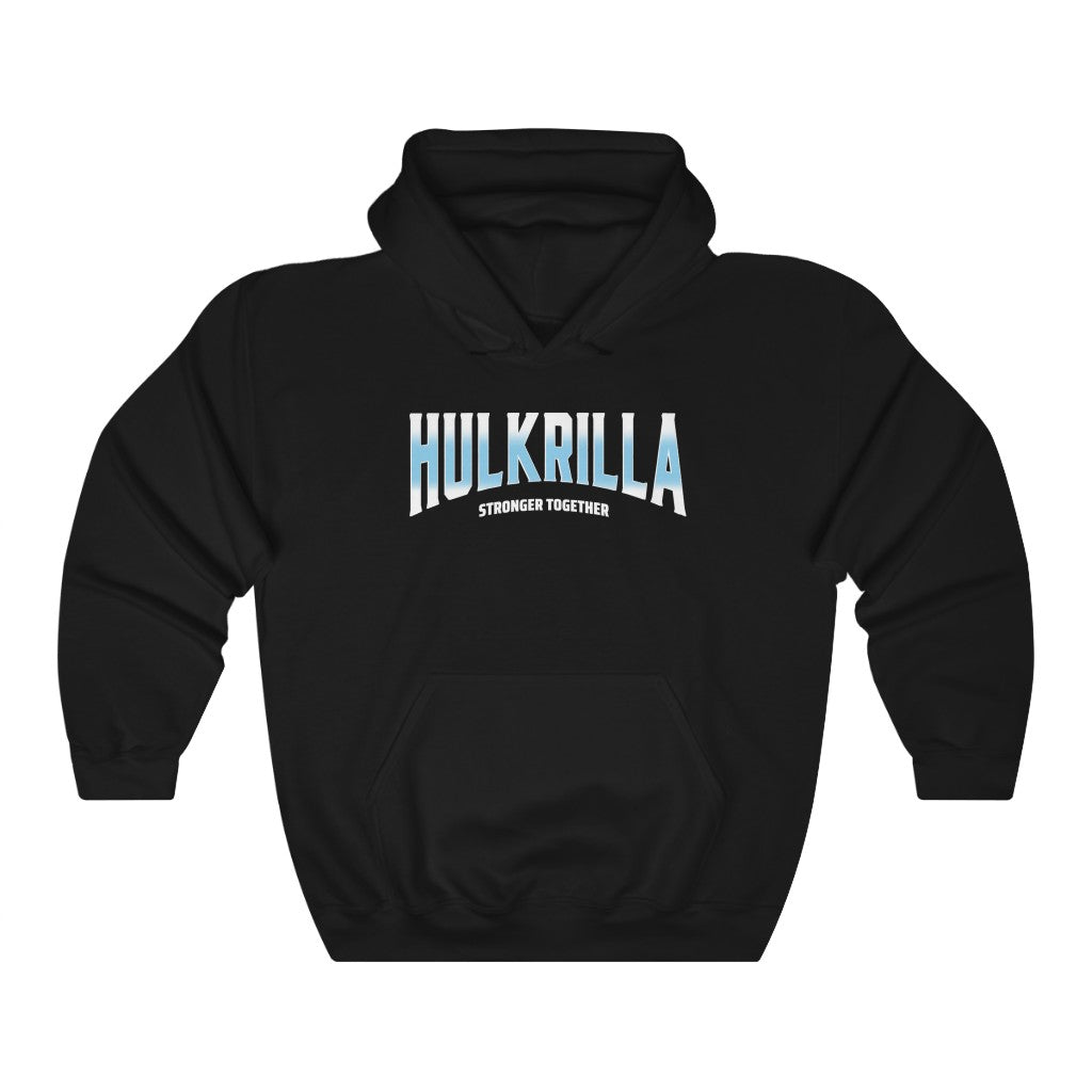 Hulkrilla's Baby Blue and White Unisex Heavy Blend™ Hooded Sweatshirt