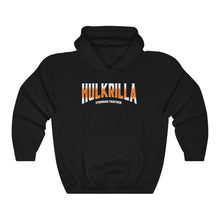 Load image into Gallery viewer, Hulkrilla&#39;s Orange Red and Black Unisex Heavy Blend™ Hooded Sweatshirt
