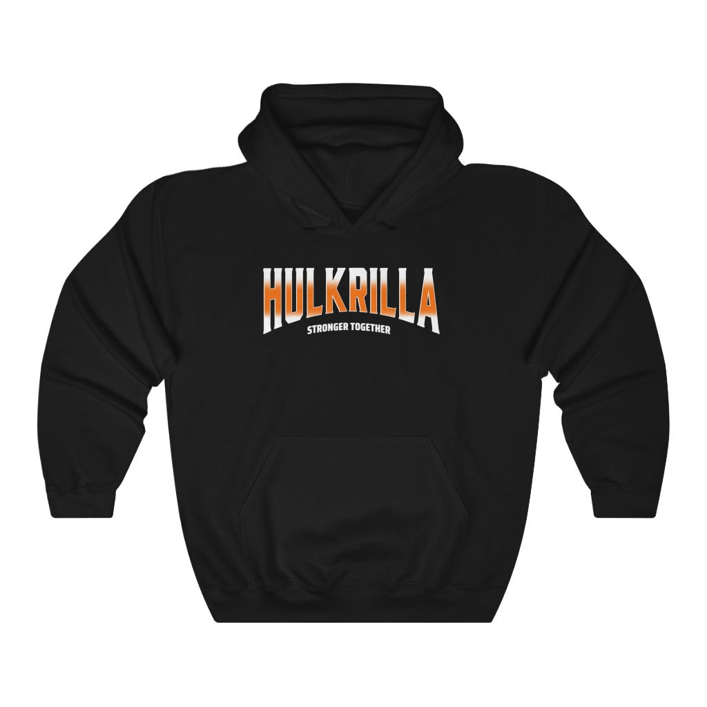 Hulkrilla's Orange Red and Black Unisex Heavy Blend™ Hooded Sweatshirt