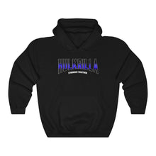 Load image into Gallery viewer, Hulkrilla&#39;s Black and Blue Unisex Heavy Blend™ Hooded Sweatshirt
