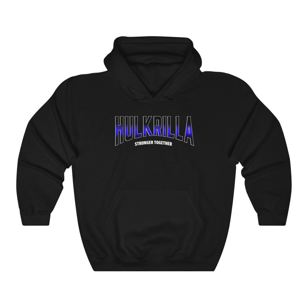 Hulkrilla's Black and Blue Unisex Heavy Blend™ Hooded Sweatshirt