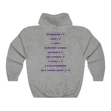 Load image into Gallery viewer, Hulkrilla&#39;s Purple and Black Unisex Heavy Blend™ Hooded Sweatshirt

